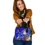 Fiji Custom Personalised Shoulder Handbag - Turtle Plumeria (Blue) 1