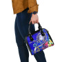 Fiji Custom Personalised Shoulder Handbag - Turtle Plumeria (Blue) 7