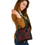 Cook Islands Shoulder Handbag - Cross Style Red Color 6