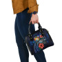 Tonga Polynesian Shoulder Hand Bag - Blue Turtle Hibiscus 6