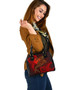 Pohnpei Shoulder Handbag - Red Shark Polynesian Tattoo 3