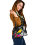 Tokelau Shoulder Handbag - Turtle Plumeria Banana Leaf 2