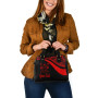 Fiji Custom Personalised Shoulder Handbag - Red Polynesian Tentacle Tribal Pattern Crest 4