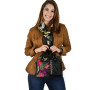 Polynesian Custom Personalised Shoulder Handbag - Hibiscus Pattern 5