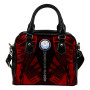 Marshall Islands Shoulder Handbag - Polynesian Tattoo Red 1