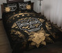 Marquesas Islands Polynesian Quilt Bed Set Hibiscus Gold 1