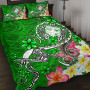 Fiji Quilt Bed Set - Turtle Plumeria (Green) 2