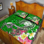 Fiji Quilt Bed Set - Turtle Plumeria (Green) 4