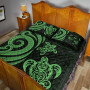 Fiji Quilt Bed Set - Green Tentacle Turtle Crest 2