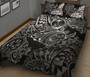 Guam Polynesian Quilt Bed Set - White Turtle Flowing 2