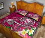 Guam Quilt Bed Set - Turtle Plumeria (Pink) 4