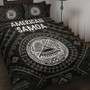 American Samoa Quilt Bed Set - Seal In Polynesian Tattoo Style ( Black) 1