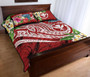 Polynesian Hawaii Kanaka Maoli Quilt Bed Set - Summer Plumeria (Red) 3