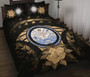 Marshall Islands Polynesian Quilt Bed Set Hibiscus Gold 1