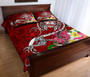 Guam Custom Personalised Quilt Bed Set - Turtle Plumeria (Red) 3