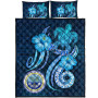 FSM Quilt Bed Set - Turtle and Tribal Tattoo Of Polynesian 5