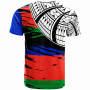 New Caledonia Custom Personalised - T- Shirt - New Caledonia Flag Style With Claw Pattern 2