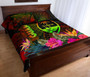 Guam Polynesian Quilt Bed Set - Hibiscus and Banana Leaves 3