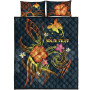 Papua New Guinea Polynesian Personalised Quilt Bed Set - Legend of Papua New Guinea (Blue) 3