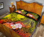 CNMI Custom Personalised Quilt Bed Set - Humpback Whale with Tropical Flowers (Yellow) 4