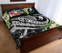 Yap Polynesian Quilt Bed Set - Summer Plumeria (Black) 3