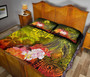 Tahiti Custom Personalised Quilt Bed Set - Humpback Whale with Tropical Flowers (Yellow) 4