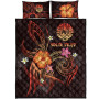 Polynesian Tahiti Personalised Quilt Bed Set - Legend of Tahiti (Red) 2