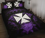 Wallis And Futuna Polynesian Quilt Bed Set Hibiscus Purple 1