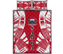 Samoa Quilt Bed Set - Samoa Coat Of Arms Polynesian Red Tattoo Style 1