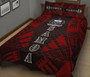 Samoa Quilt Bed Set - Samoa Coat Of Arms Polynesian Red Tattoo Style 3