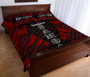 Samoa Quilt Bed Set - Samoa Coat Of Arms Polynesian Red Tattoo Style 4