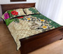 Solomon Islands Polynesian Quilt Bed Set - Hibiscus Turtle Tattoo Beige 3