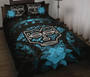 Marquesas Islands Polynesian Quilt Bed Set Hibiscus Blue 1