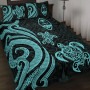 Guam Quilt Bed Set - Turquoise Tentacle Turtle 1