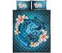 Marshall Islands Polynesian Quilt Bed Set - Blue Plumeria Animal Tattoo 5