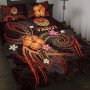 Polynesian Tahiti Quilt Bed Set - Legend of Tahiti (Red) 1