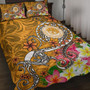 FSM Quilt Bed Set - Turtle Plumeria (Gold) 1