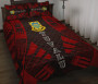 Tuvalu Quilt Bed Set - Tuvalu Coat Of Arms Red Tattoo Style 2