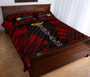 Tuvalu Quilt Bed Set - Tuvalu Coat Of Arms Red Tattoo Style 4
