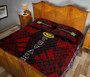 Tuvalu Quilt Bed Set - Tuvalu Coat Of Arms Red Tattoo Style 5
