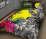 Palau Quilt Bed Set - Turtle Plumeria Banana Leaf 3