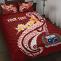 Samoa Custom Personalised Quilt Bed Set - Samoa Seal Polynesian Patterns Plumeria 1