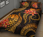 Tahiti Polynesian Quilt Bed Set - Gold Plumeria 2