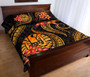 Tahiti Polynesian Quilt Bed Set - Gold Plumeria 3
