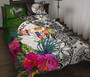 Niue Quilt Bed Set - Turtle Plumeria Banana Leaf 1