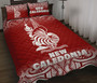 New Caledonia Quilt Bed Set - New Caledonia Coat Of Arms Polynesian Tattoo Red Fog Style 2