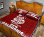 New Caledonia Quilt Bed Set - New Caledonia Coat Of Arms Polynesian Tattoo Red Fog Style 5