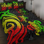 Fiji Quilt Bed Set - Reggae Tentacle Turtle Crest 1