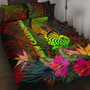 New Caledonia Polynesian Quilt Bed Set- Hibiscus and Banana Leaves 1