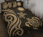 Nauru Quilt Bed Set - Gold Tentacle Turtle 1